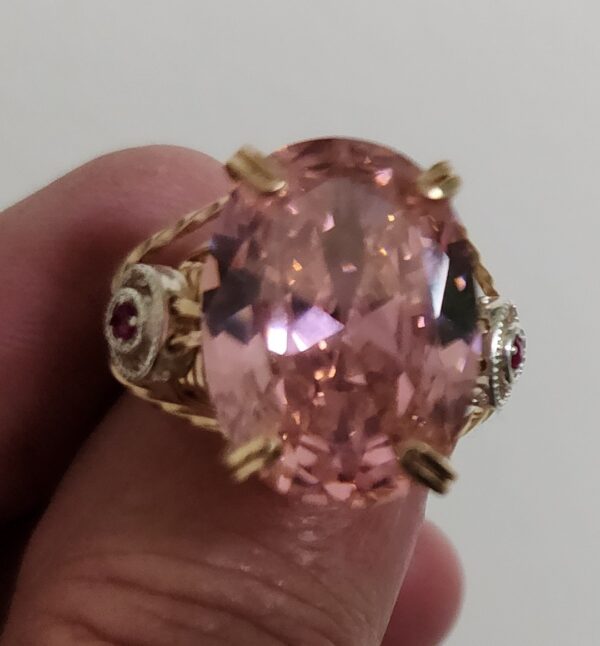 10.7 ct pink sapphire ring